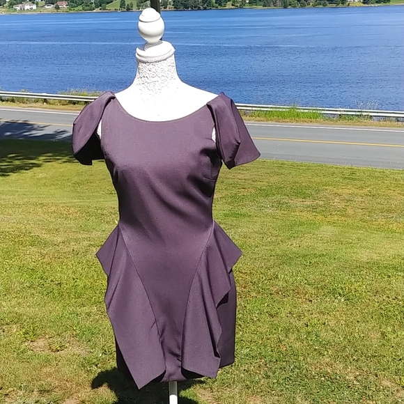 Gracia peplum dress grey, Medium NWT - Picture 3 of 8